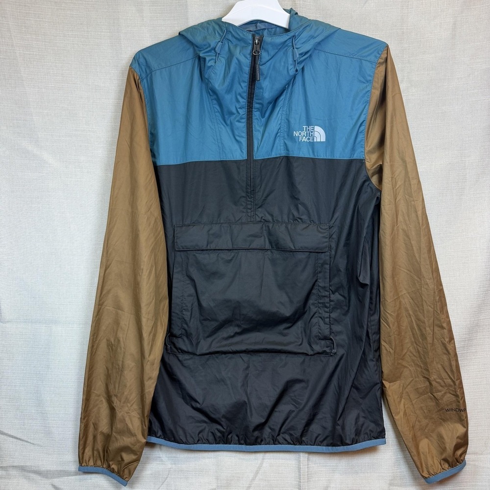 The North Face Jacket Mens Small Black Windwall Hooded Packable Anorak NF0A3FZL